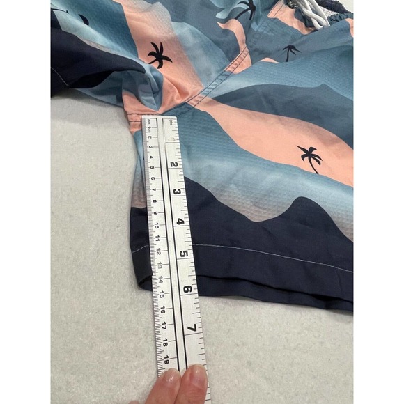 Trunks Surf & Swim Co. Mens M Palm Tree Swim Shorts Pocket Drawstring Multicolor - Picture 8 of 8